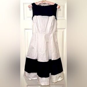 NWT Kate Spade New York black and white colorblock dress, Approximate Size 0